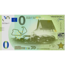 0 Euro biljet British GP Silverstone (August 9 - 2020)